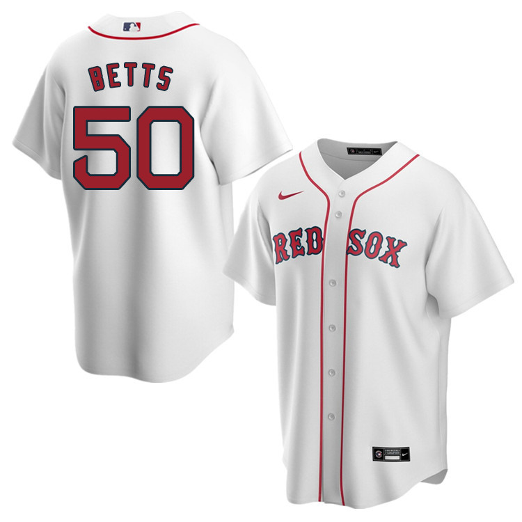 Nike Men #50 Mookie Betts Boston Red Sox Baseball Jerseys Sale-White